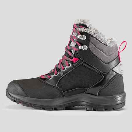 Women's Warm and Waterproof Hiking Boots - SH500 mountain MID