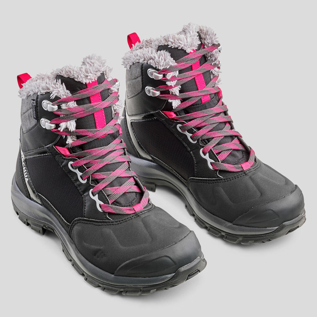 Botas de senderismo cálidas impermeables - SH500 mountain MID - Mujer 