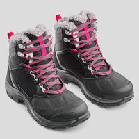 Čizme za planinarenje SH500 Mountain srednje duboke ženske - crne