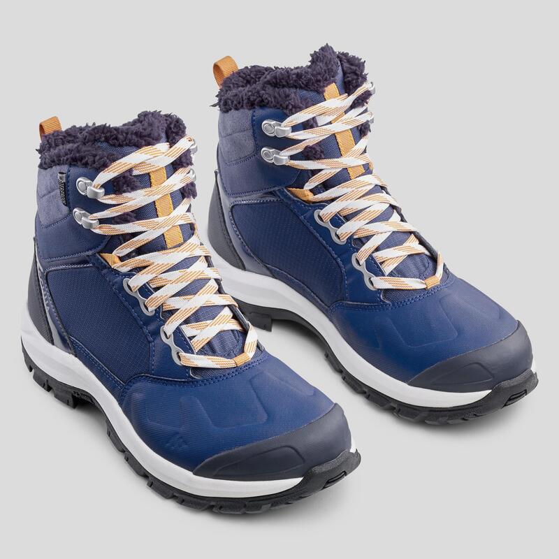 Chaussures de randonnée neige femme SH520 x-warm mid bleu