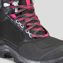 Μεσαία γυν. παπούτσια πεζοπορίας SH520 X-Warm - Μαύρα