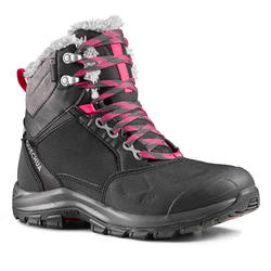 X-Warm Mid Women's Snow Hiking Shoes SH520 - Black
