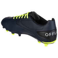 Botas de Rugby Offload Density R100 FG Adulto Azul Amarillo