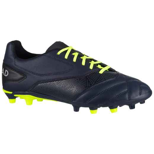 
      Firm Ground Moulded Rugby Boots Density R100 FG - Blue/Yellow
  