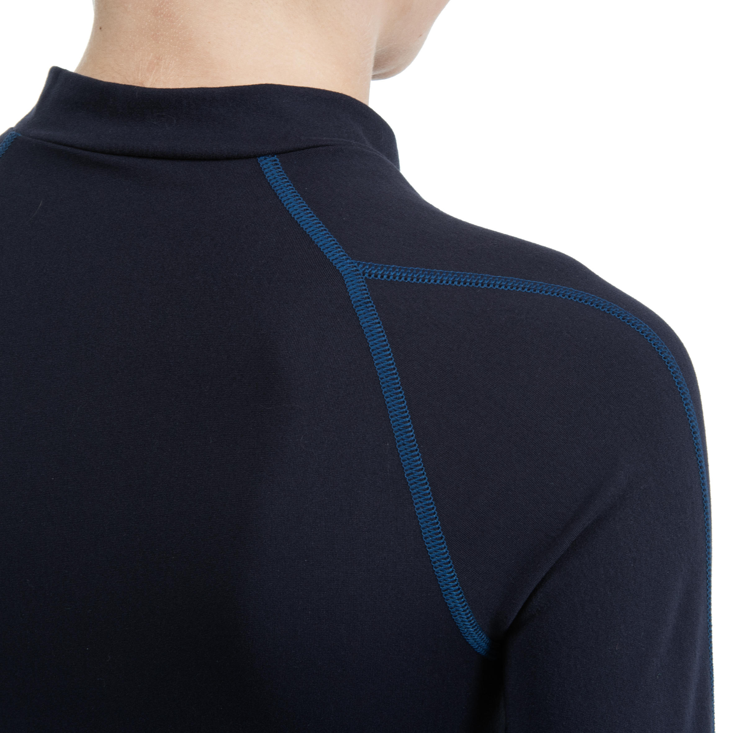 R500JR Kids' Rugby Long-Sleeved Base Layer - Blue 8/14