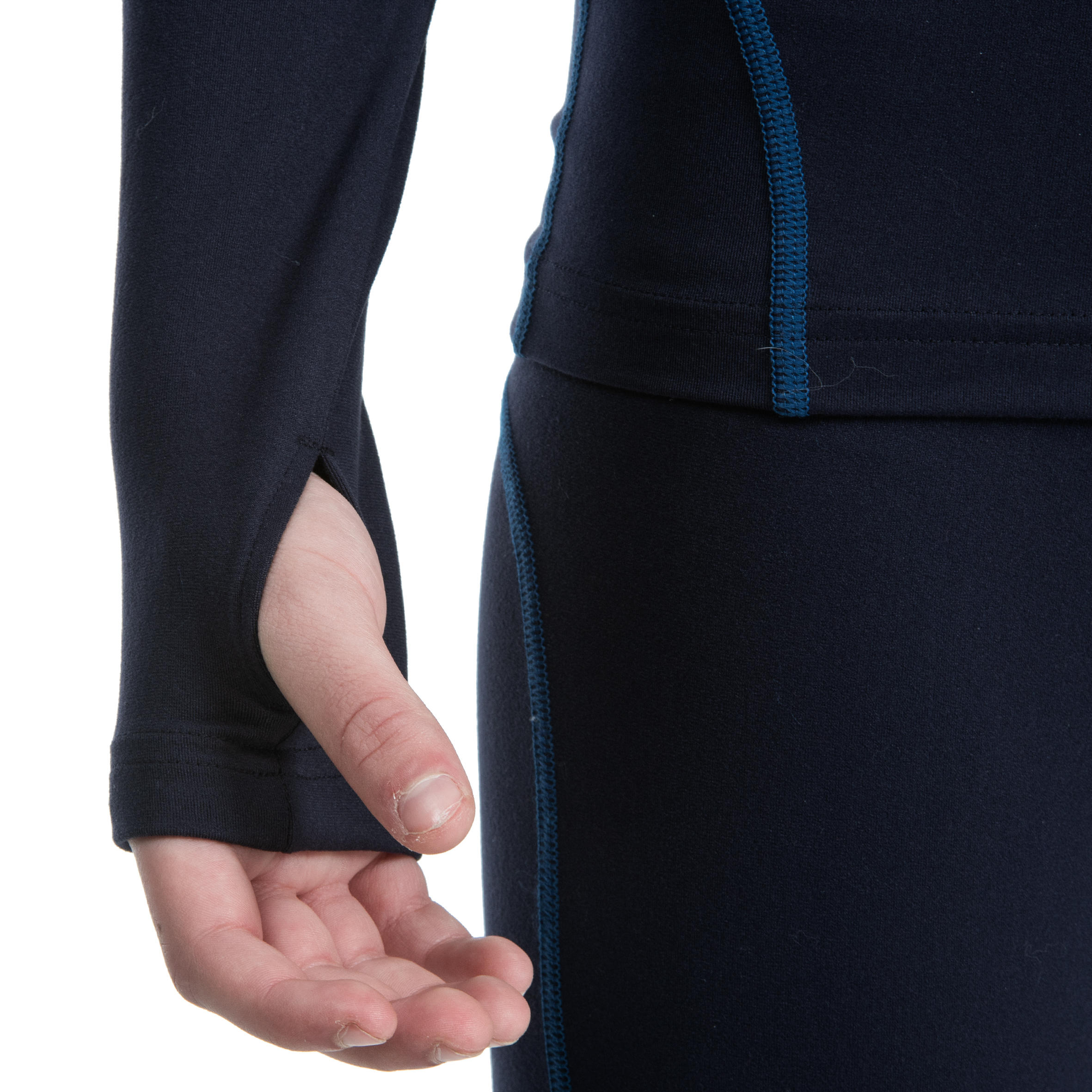 R500JR Kids' Rugby Long-Sleeved Base Layer - Blue 6/14