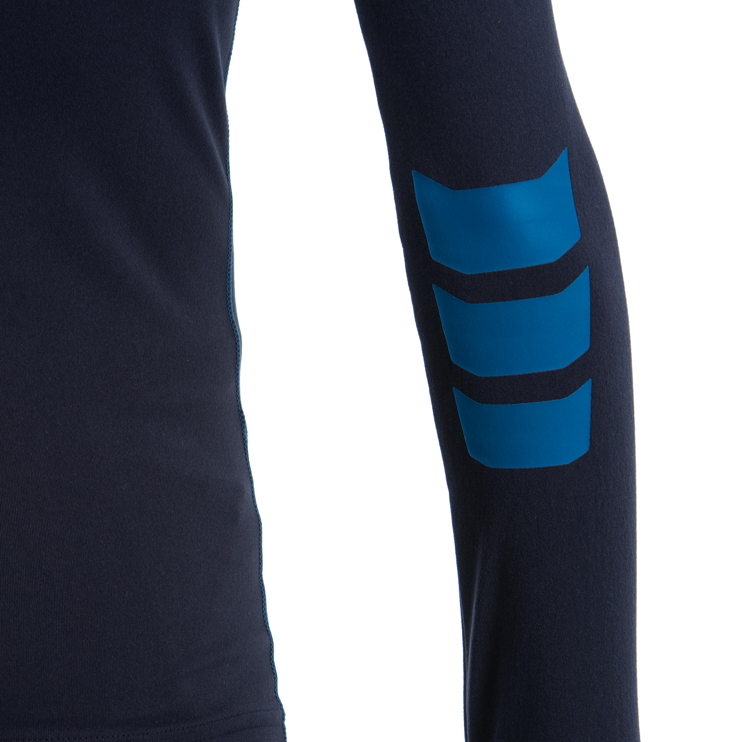 R500JR Kids' Rugby Long-Sleeved Base Layer - Blue 7/14