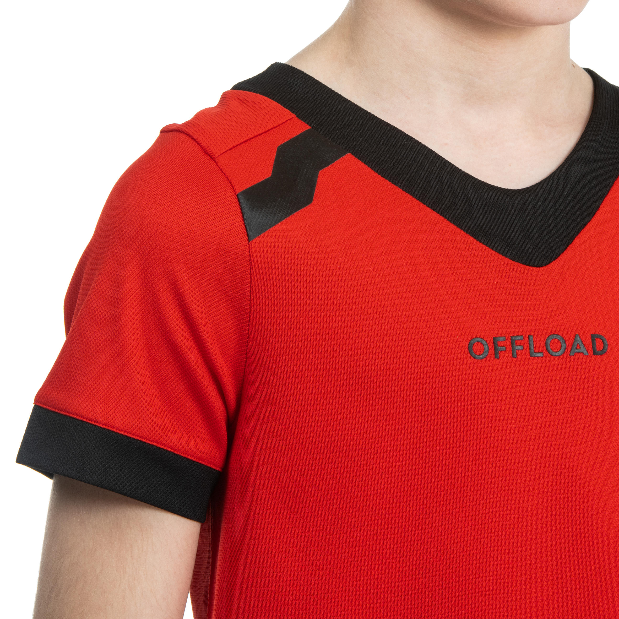 Kids' Rugby Shirt R100 - Red 3/8