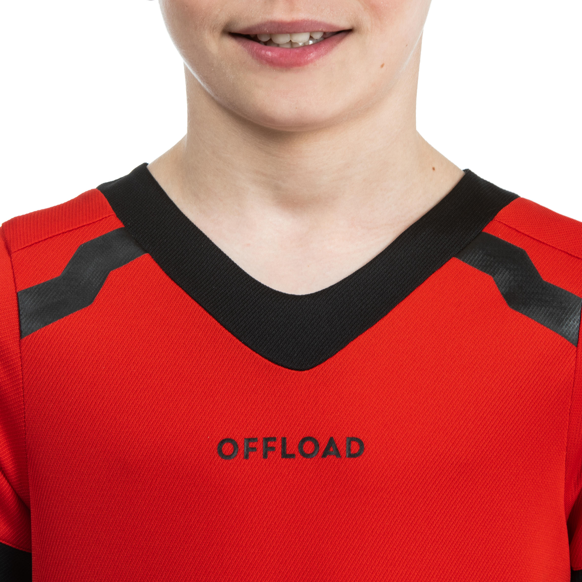 Kids' Rugby Shirt R100 - Red 2/8
