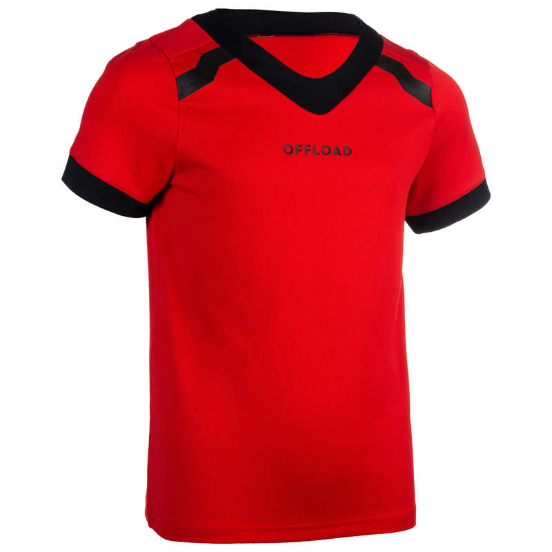 APPAREL RUGBY JUNIOR Rugby - Junior Shirt R100 - Red OFFLOAD - Rugby Clothing