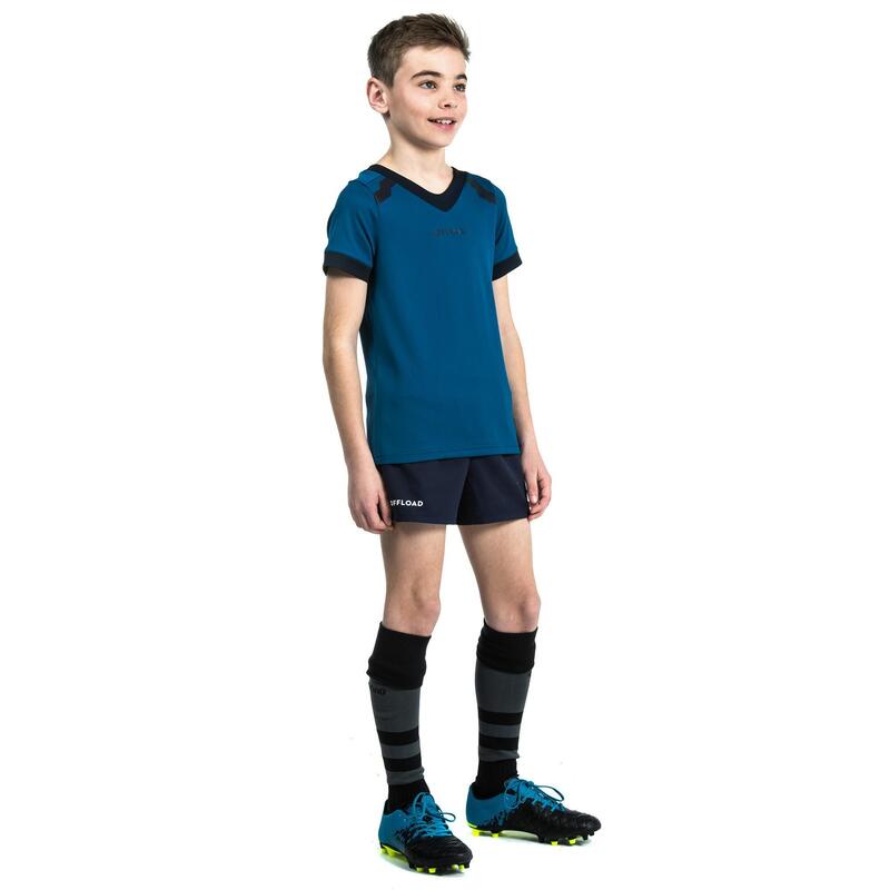 兒童款橄欖球上衣R100－藍色