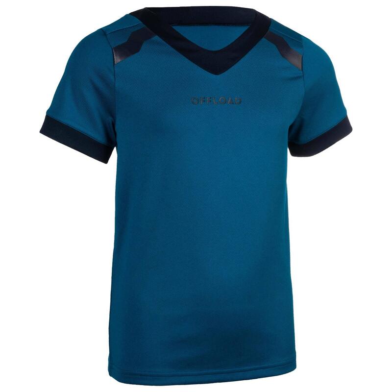 Camiseta de Rugby Offload R100 Niños Azul