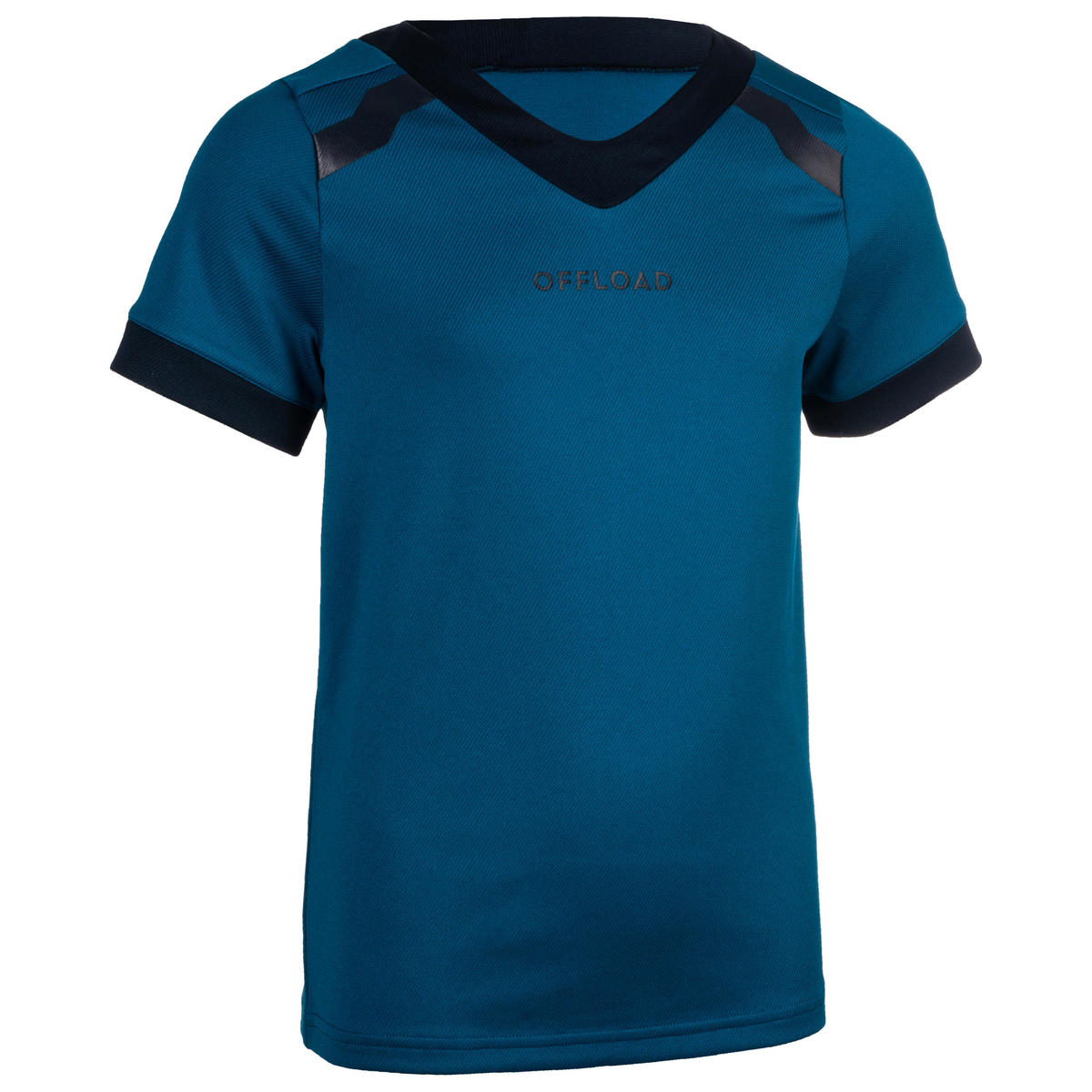 Maillot manches courtes de rugby R100 enfant bleu