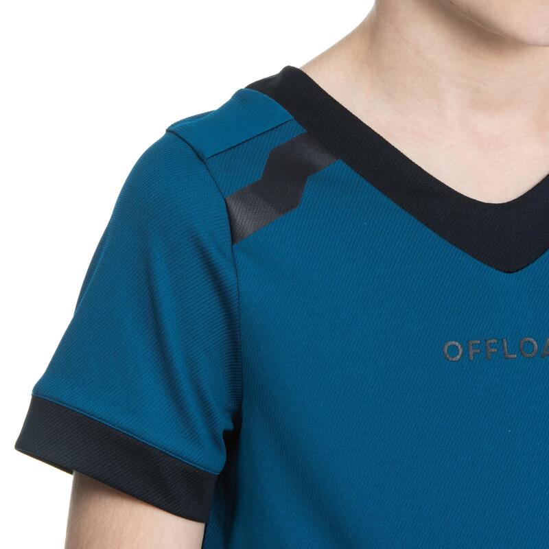 Camiseta de Rugby Offload R100 Niños Azul