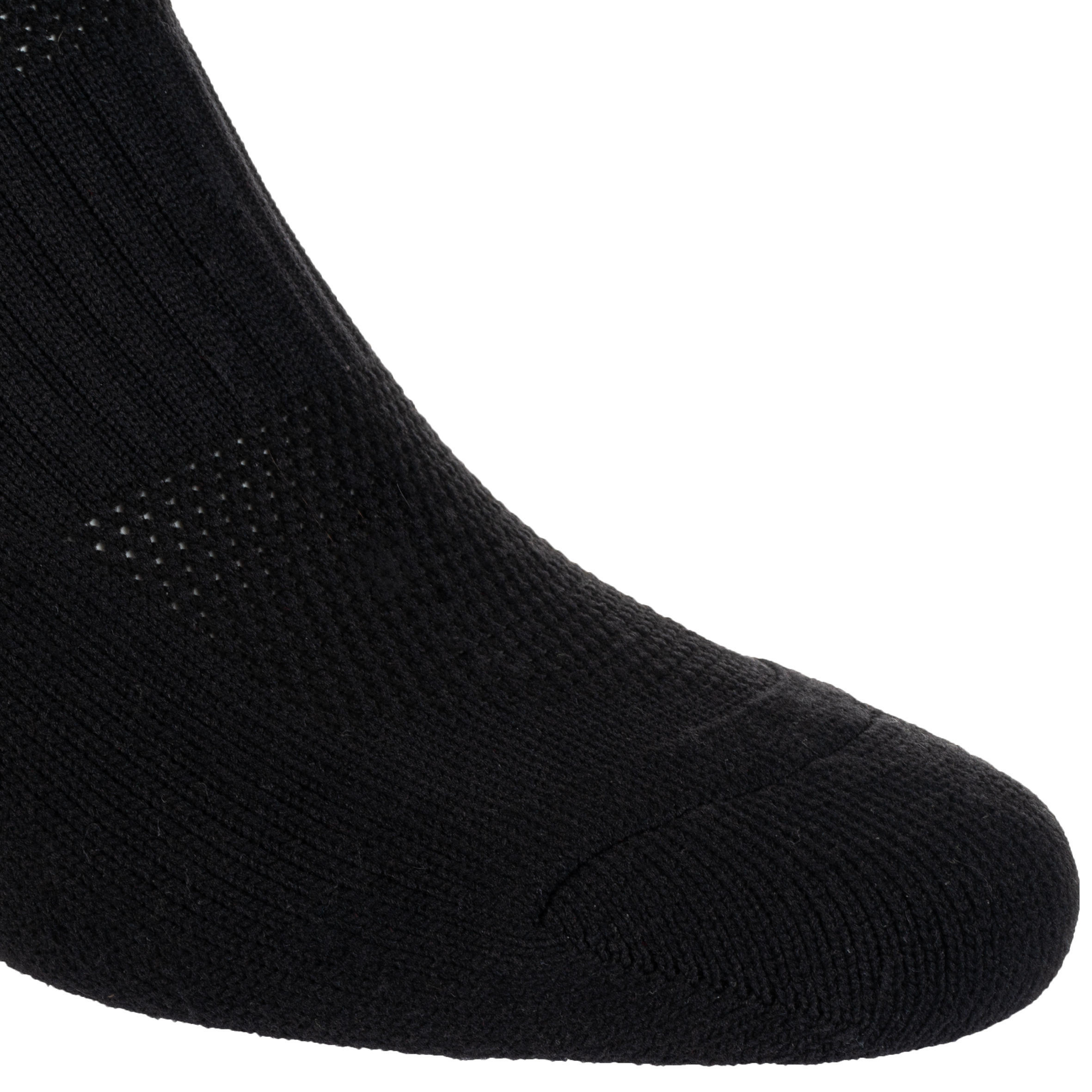 Chaussettes hautes de rugby R500 noire grise 4/8