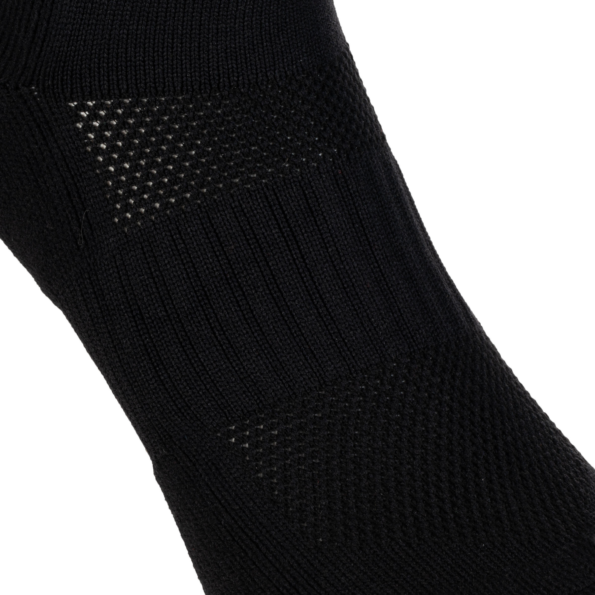 Chaussettes hautes de rugby R500 noire grise 2/8