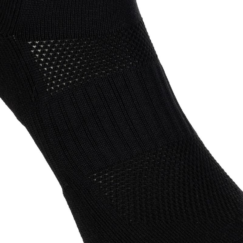 Chaussettes hautes de rugby R500 noire grise