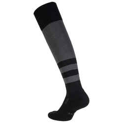 Adult Rugby High-Cut Socks R500 - Black/Grey