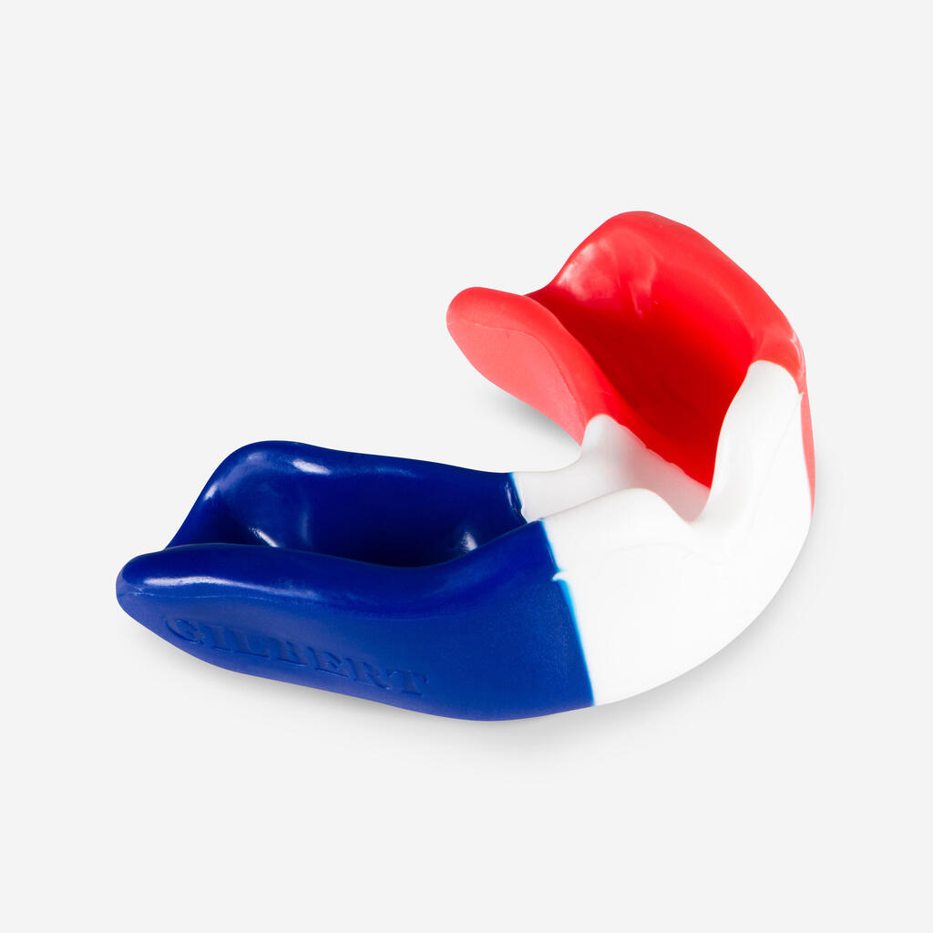 Chránič zubov pre dospelých na ragby vo farbách Francúzska