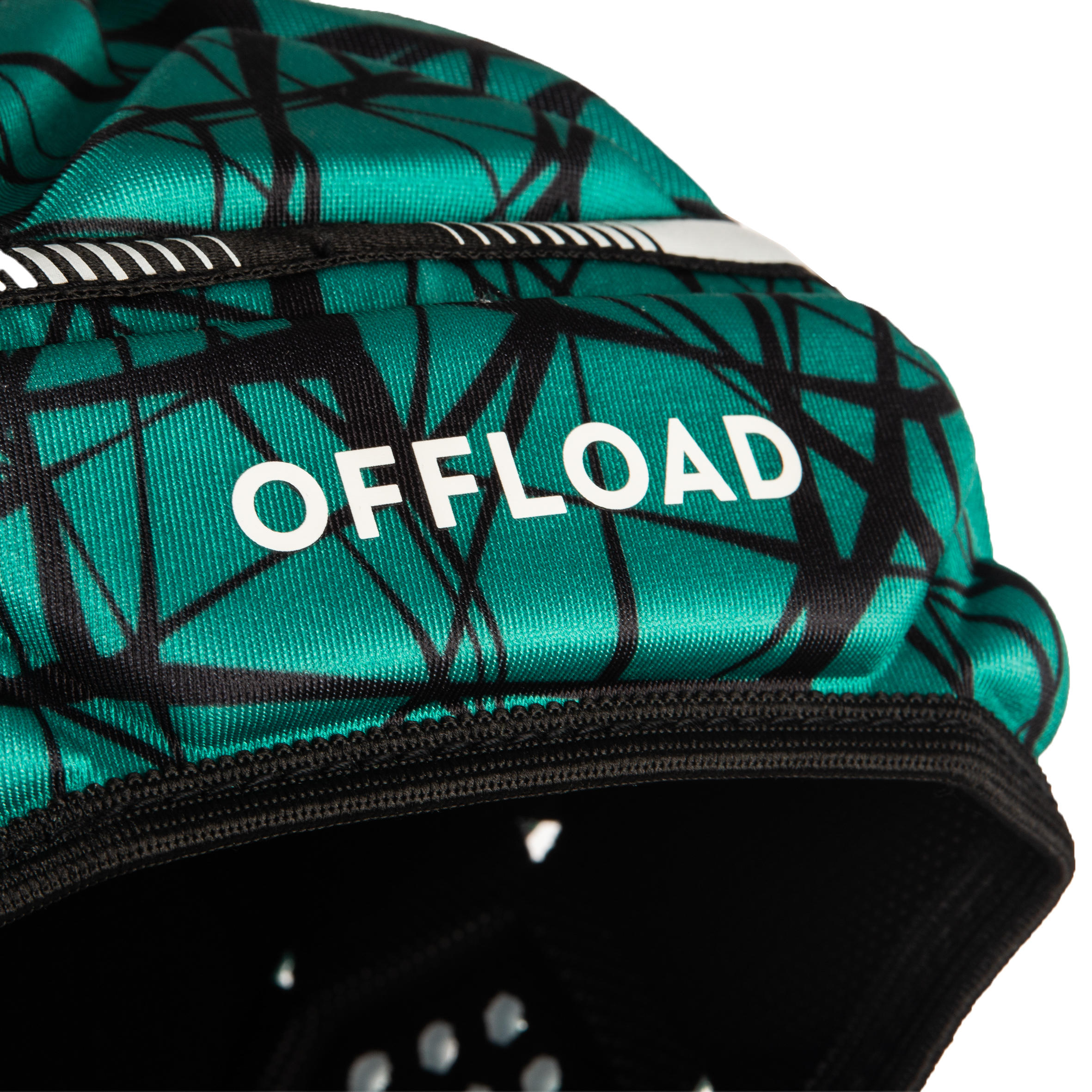 500 Junior Rugby Scrum Cap - Green/Black 4/13