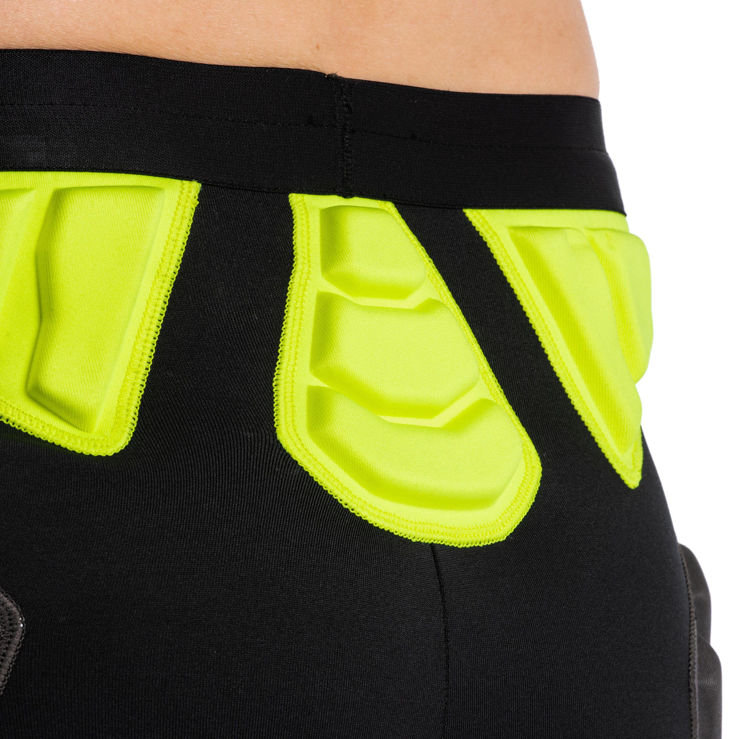 Sous-short de protection rugby homme - R500 Noir Jaune 5/7