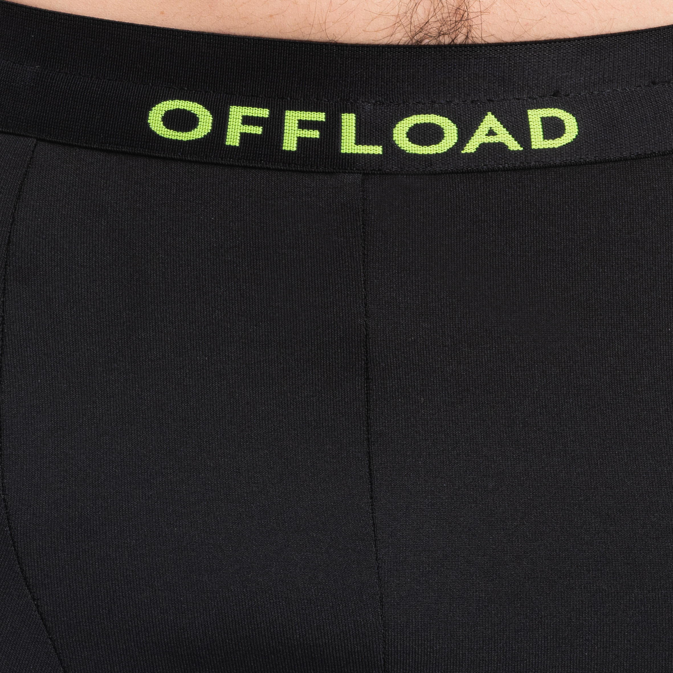 Men s Protective Rugby Undershorts R500 Black Yellow OFFLOAD
