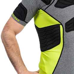 Men's Rugby Shoulder Pad R900 - Grey/Yellow