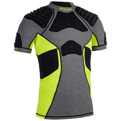 R900 Rugby Shoulder Pads - Grey/Yellow