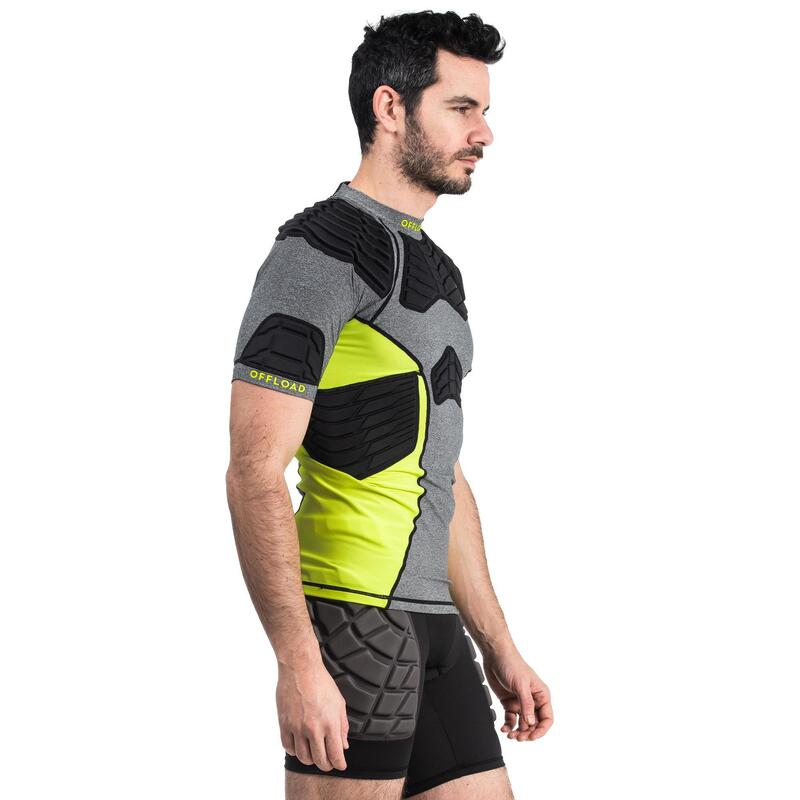 Hombrera de Rugby Offload R900 Adulto Gris y Amarillo