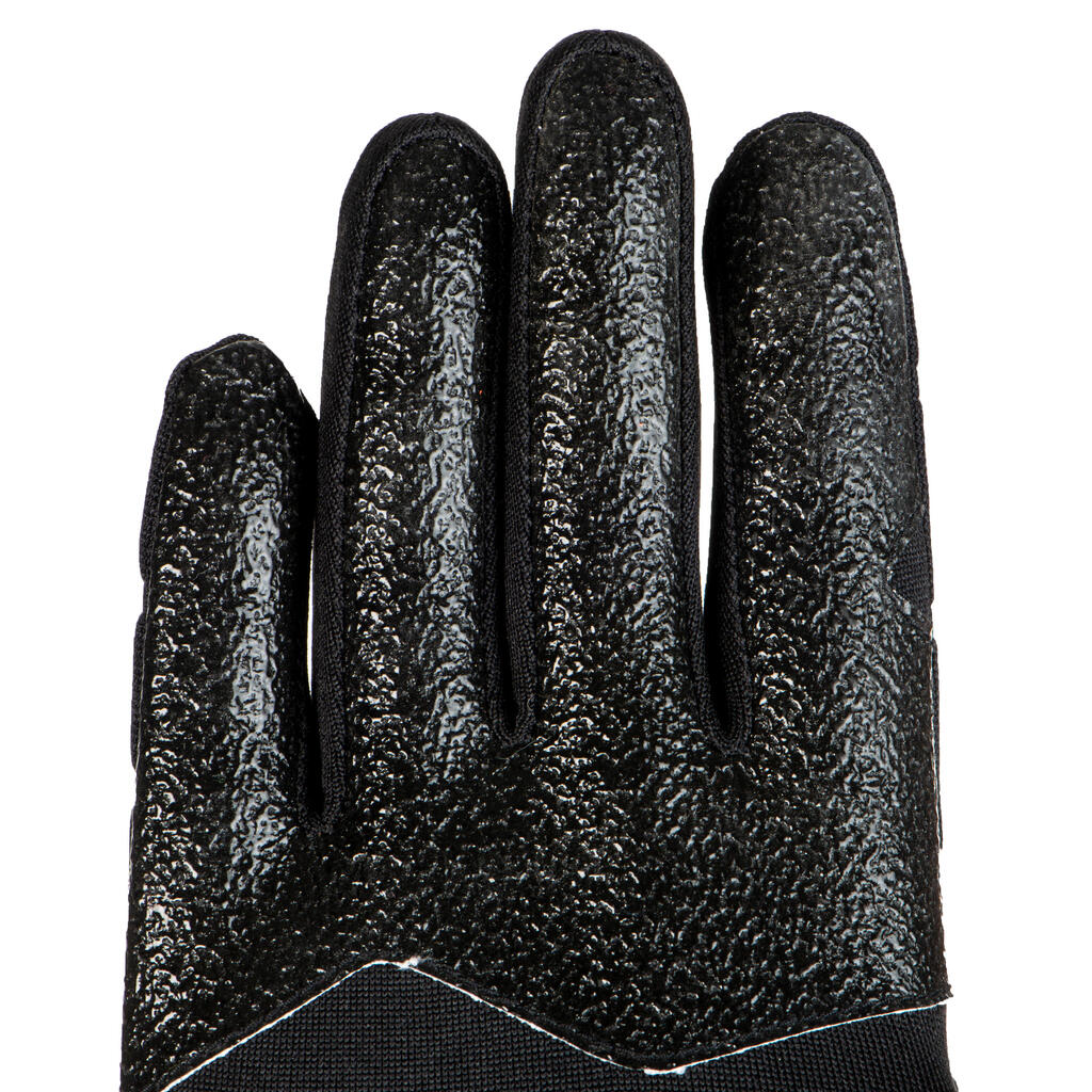 Kids' Rugby Full Winter Gloves 500 - Black