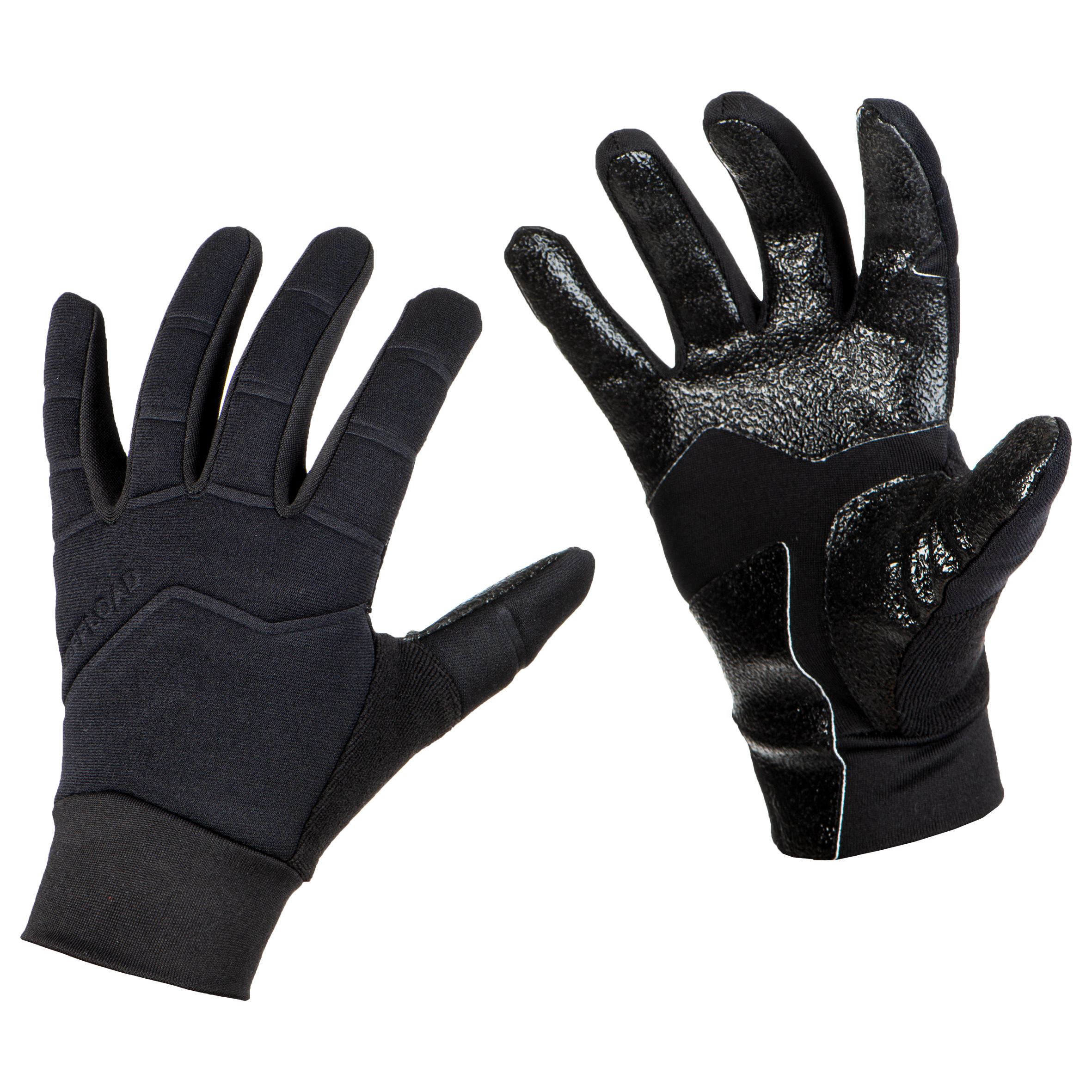R500 Adult Winter Rugby Gloves - Black 5/8