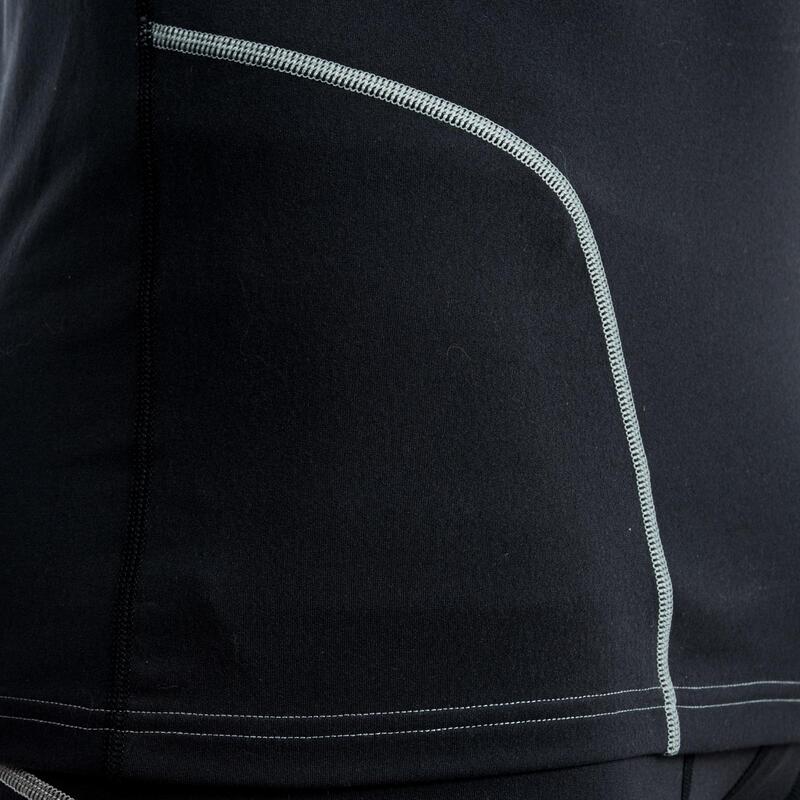 Pánský spodní ragbyový dres s dlouhým rukávem R500 černý