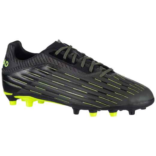 
      Firm Ground Moulded Rugby Boots Skill R500 FG - Khaki/Yellow
  