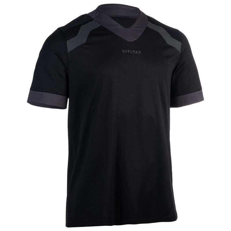 APPAREL RUGBY MEN Rugby - Men's Shirt R100 - Black OFFLOAD - Rugby Clothing