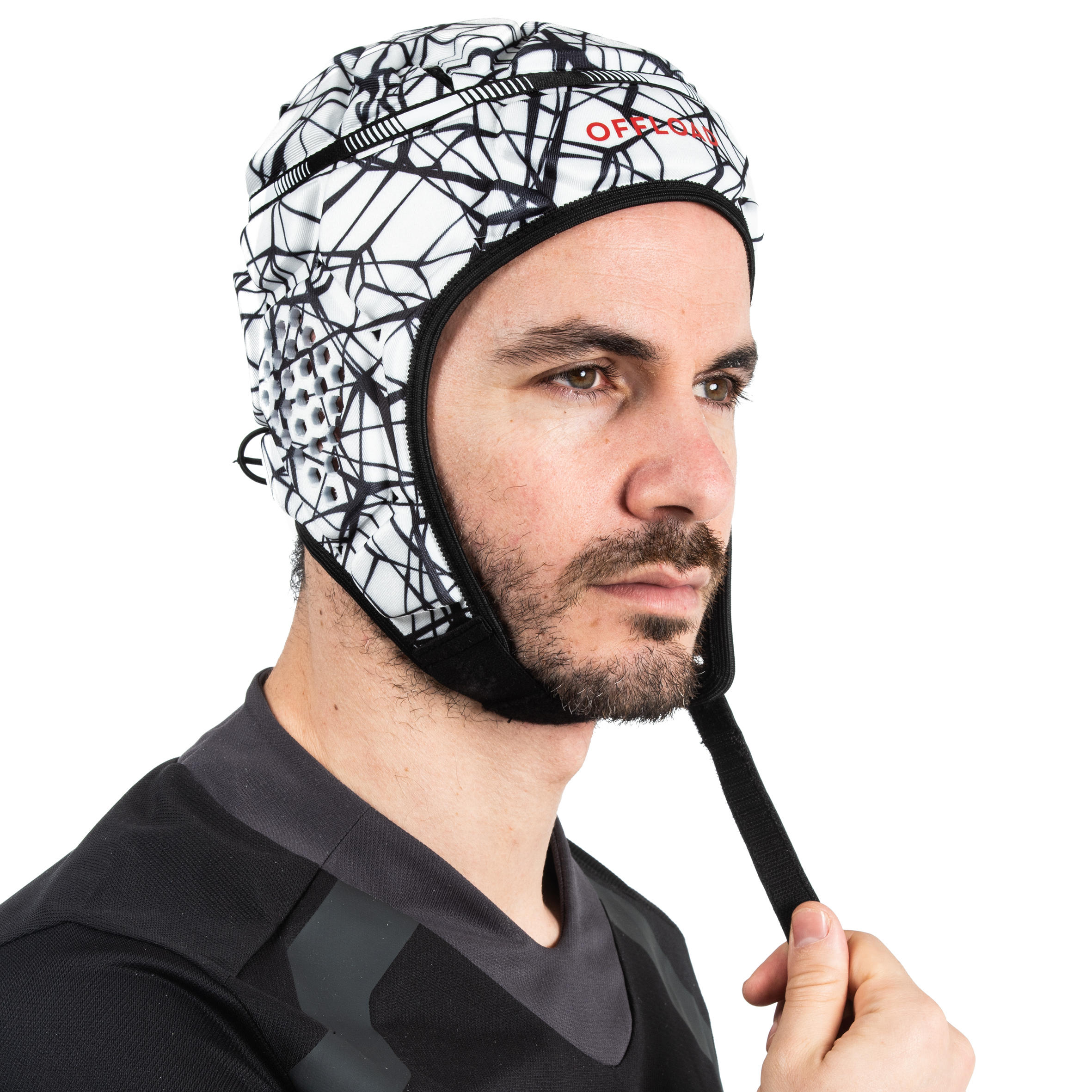 500 Adult Rugby Scrum Cap - White 9/10