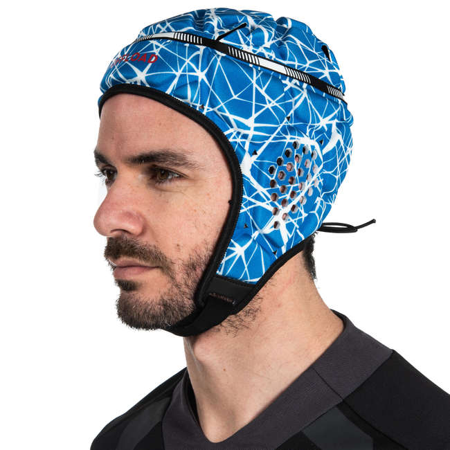 OFFLOAD 500 Adult Rugby Scrum Cap Blue Decathlon