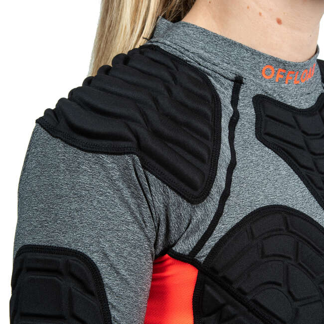 OFFLOAD Women's Rugby Shoulder Pads R900 Grey/Coral