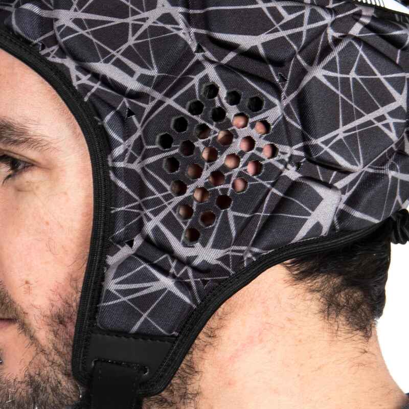 500 Adult Rugby Scrum Cap - Black/Grey