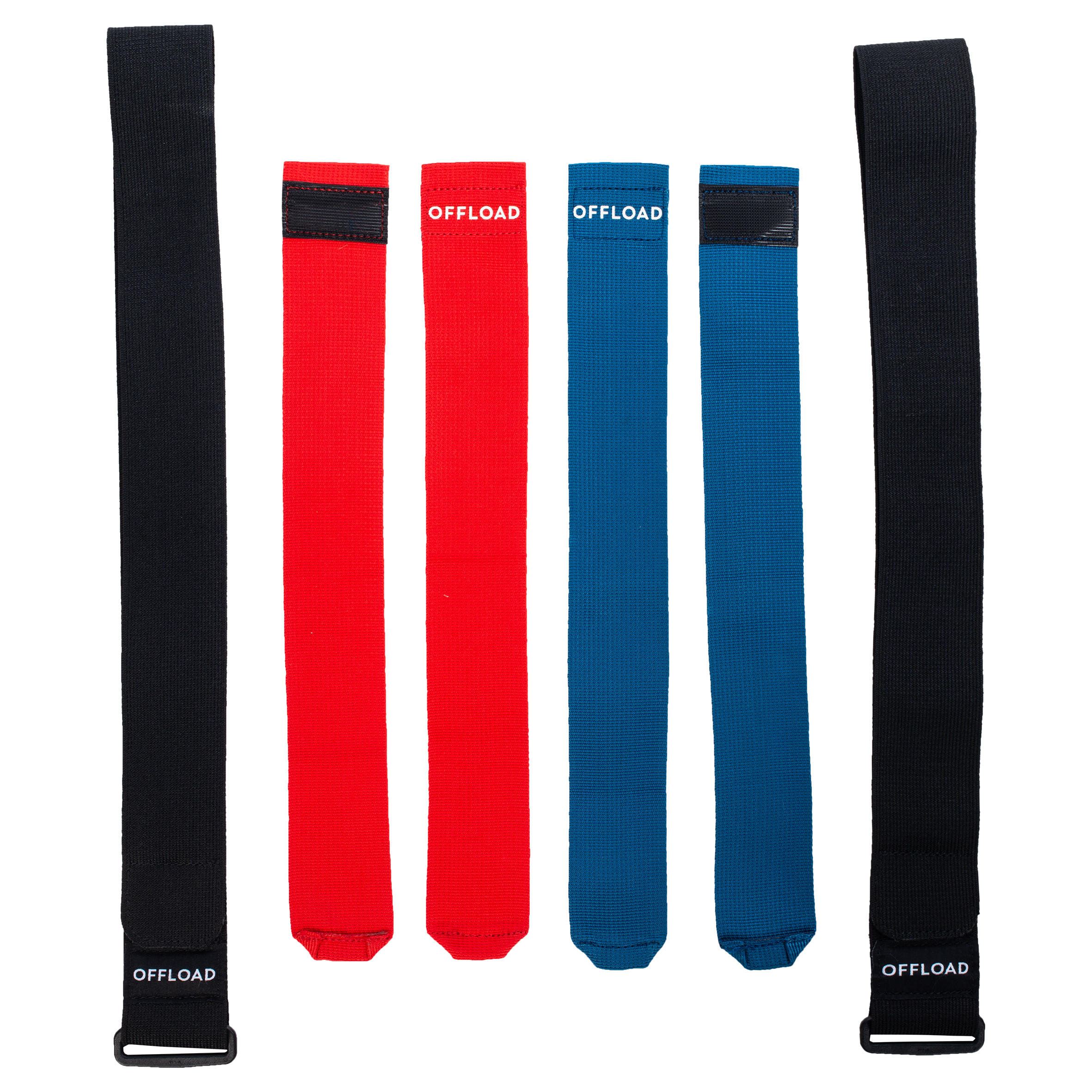 Kit cinture flag rugby R500 blu rosso