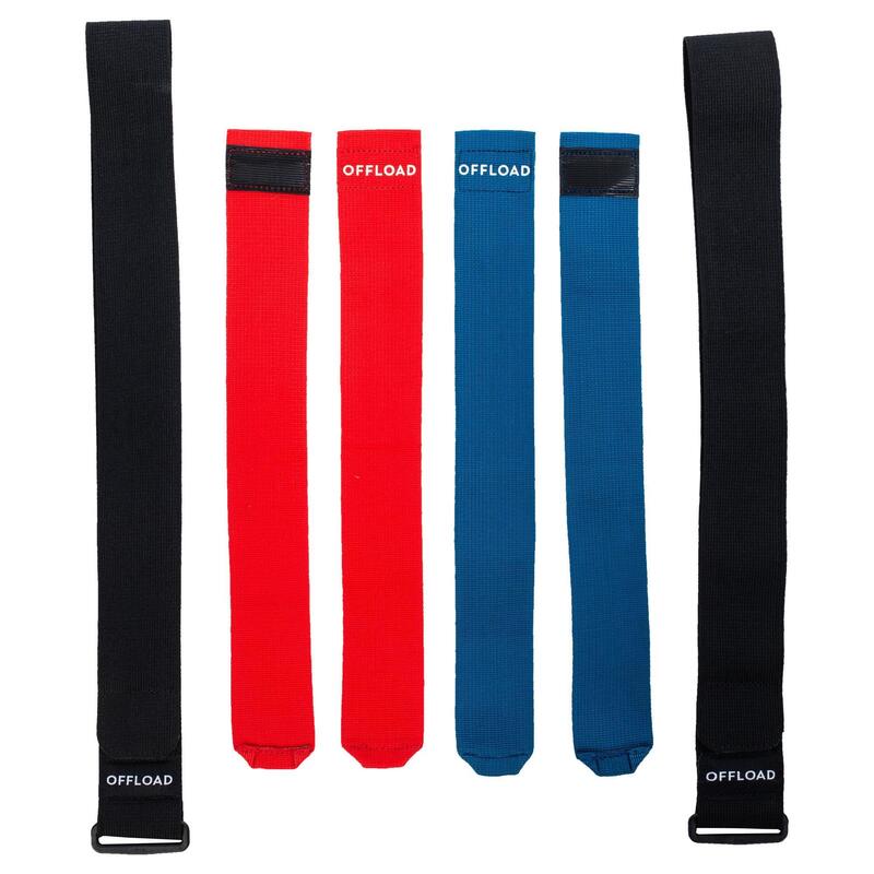 Rugby Flag Belt Set R500 blau/rot