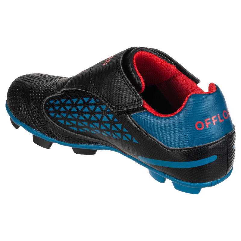 Chaussures de rugby enfant skill R100 FG moulée bleu