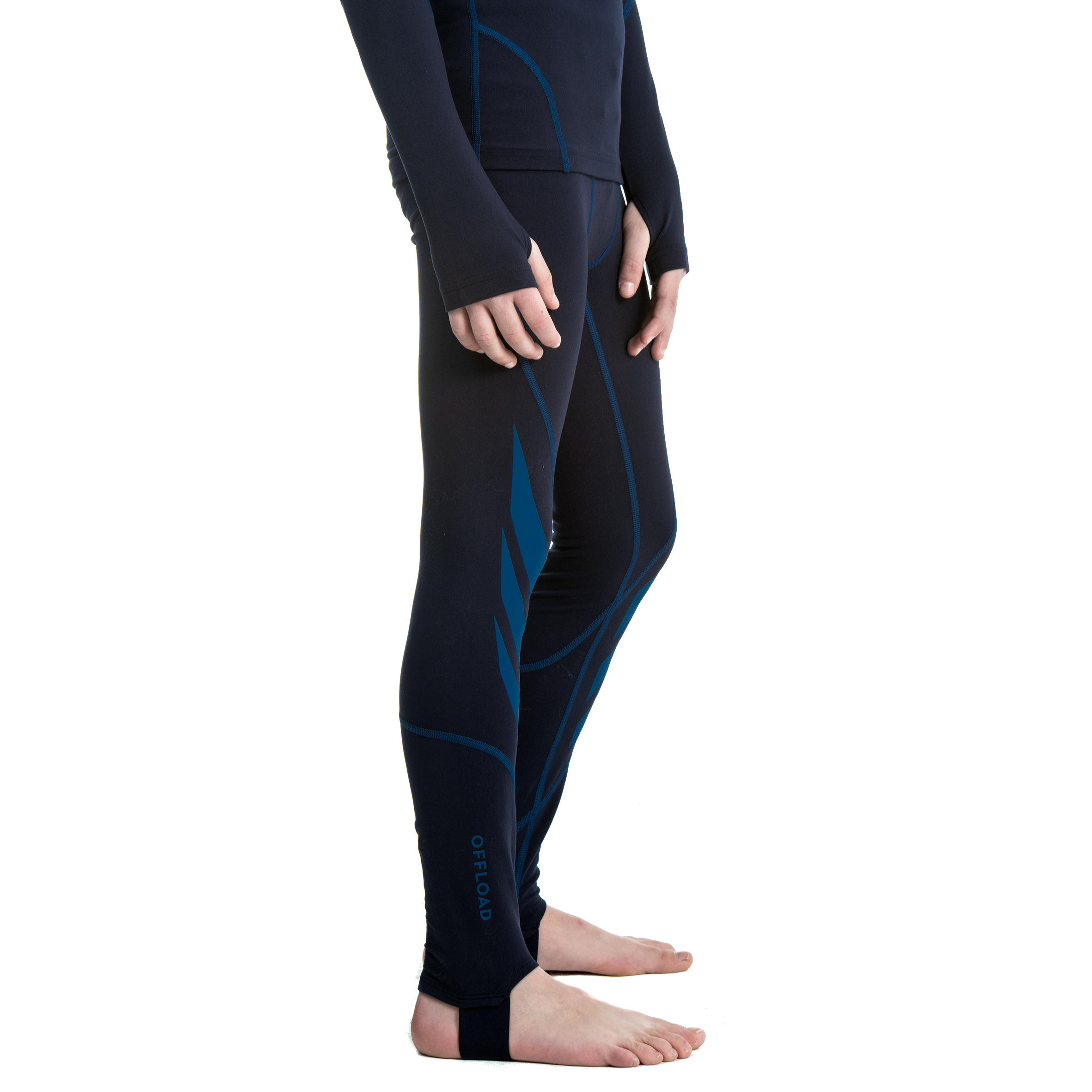 Kids' Rugby Tights R500 - Blue 2/14