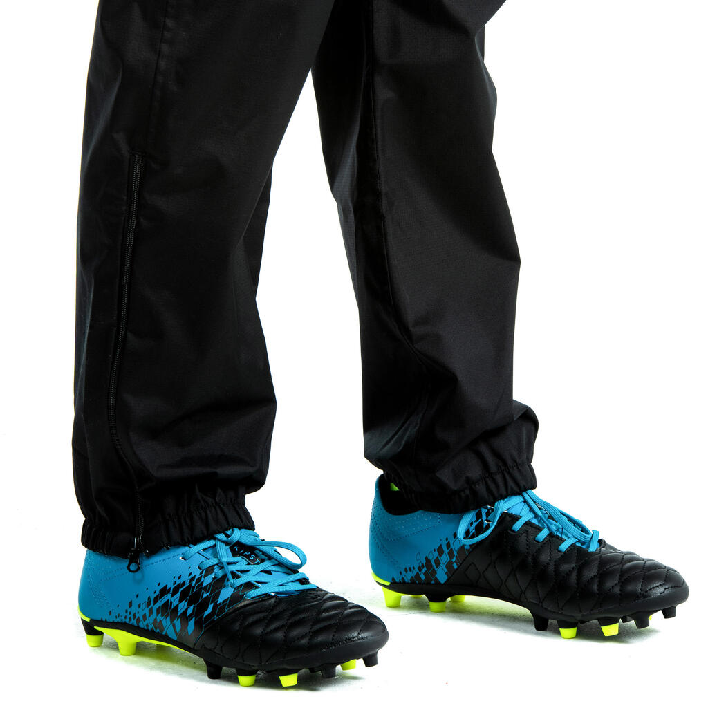 Kids' Waterproof Rugby Rain Bottoms R500 - Black