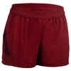 Rugbyshorts R500 Damen bordeaux/lila