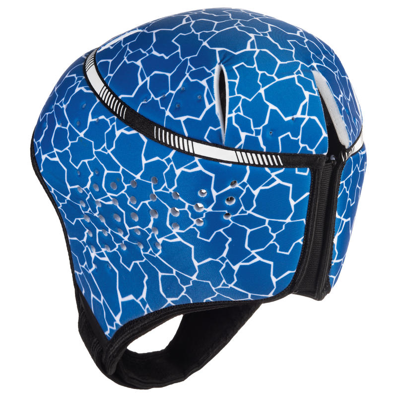 R100 Kids' Rugby Scrum Cap Turtle Blue Decathlon