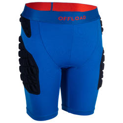 Sous-short de protection rugby R500 enfant bleu