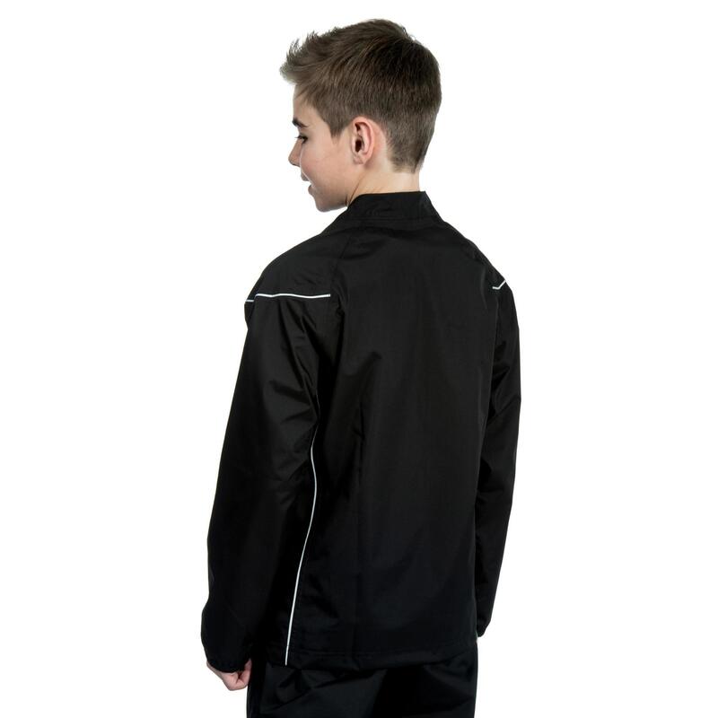 Jachetă Impermeabilă Protecţie Ploaie Rugby R500 Negru Copii 