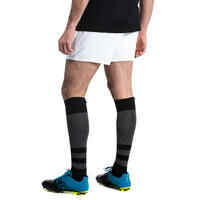 Medias largas de rugby R500 negro gris