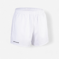 SHORT CLUB RUGBY SANS POCHE R100 adulte blanc