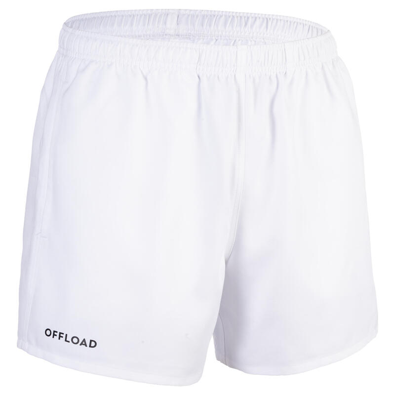 Adult Rugby Shorts with Pockets R100 - White